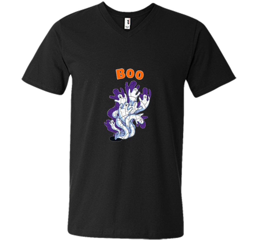 Boo Ghosts Halloween T shirt Mens Printed V-Neck T