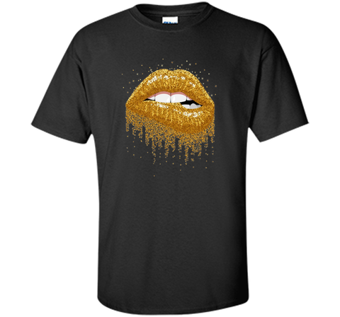 Gold Glitter Lips T-Shirt