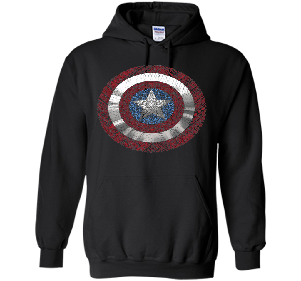 Marvel Captain America Avenger Ornate Shield Graphic T-Shirt