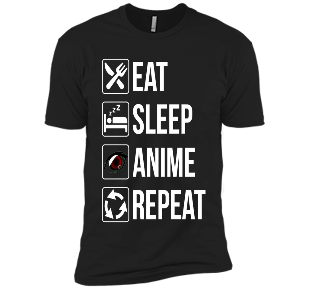 Funny Eat Sleep Anime Repeat TShirt