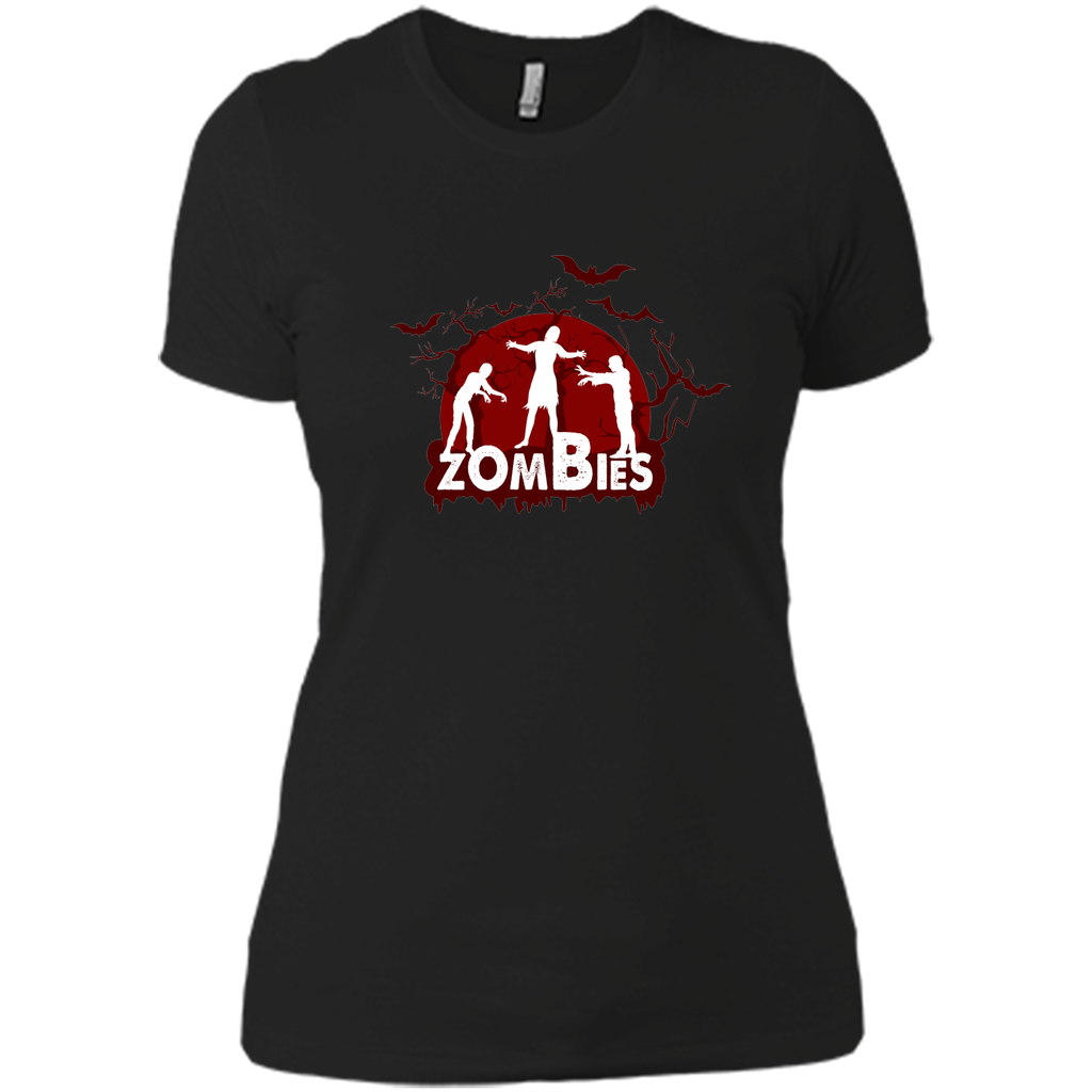 welcome to homeland of zombies, halloween Next Level Ladies Boyfriend Tee
