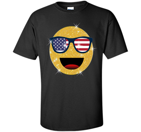 Emoji Shirts Funny 4th of July Sunglasses Emoji T-Shirt