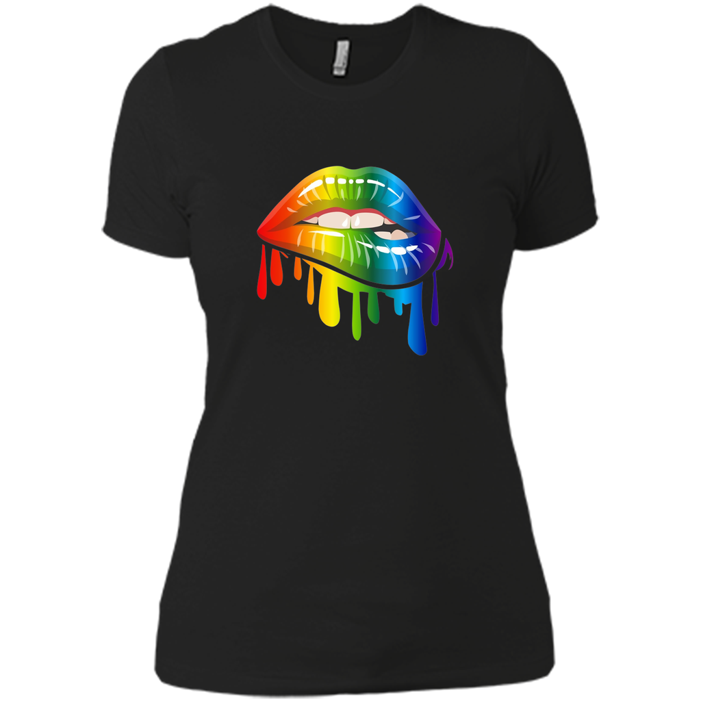 Lgbt Gay Homosexual Lesbian Rainbow Lips Pride T-Shirt