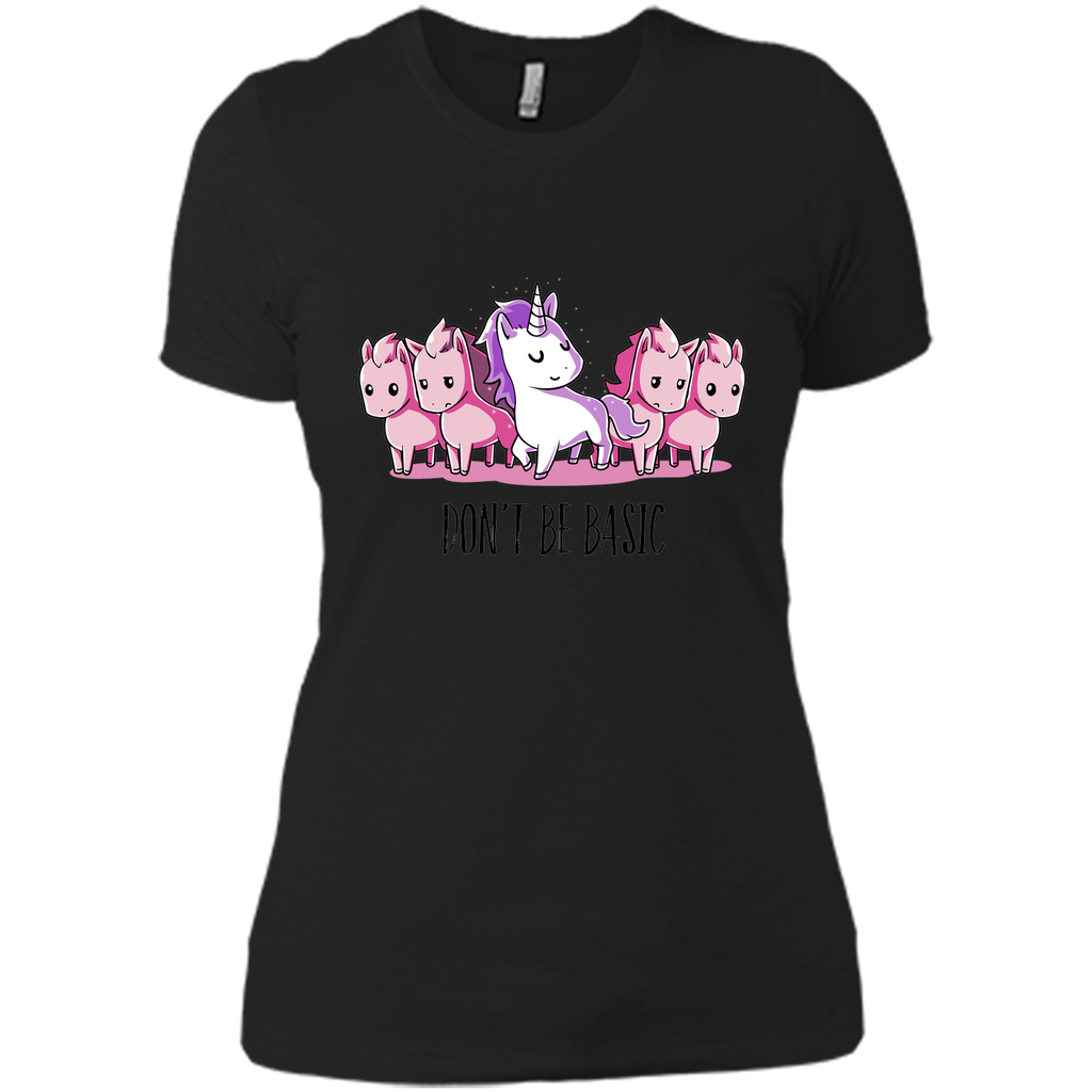 don't be basic-lovely unicorn t shirt