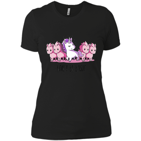 don't be basic-lovely unicorn t shirt