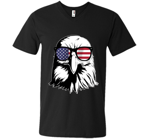 Bald Eagle T Shirt Patriotic Sunglass Shirt Red, White & Blu