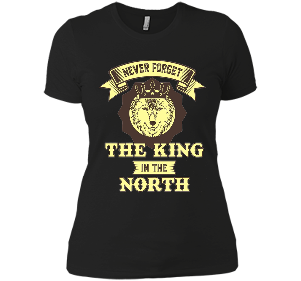 Never Forget The King in the North - Premium Cotton T-Shirt