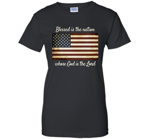 American Flag Blessed The Nation Christian Patriotic Shirt