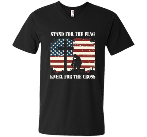 Stand For The Flag, Kneel For The Cross T Shirt