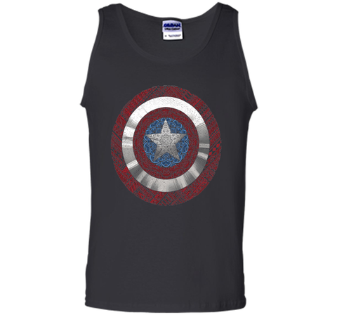 Marvel Captain America Avenger Ornate Shield Graphic T-Shirt