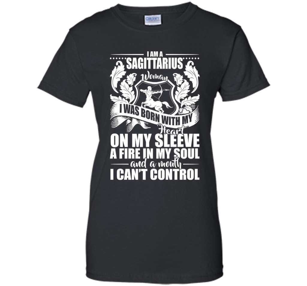 I'm A Sagittarius Woman With My Heart On My Sleeve T-shirt