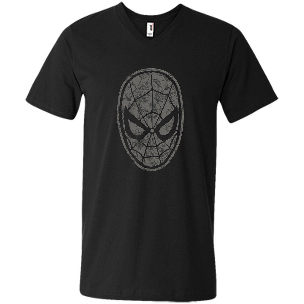 Spider-Man Grayscale Floral Print Graphic T-Shirt