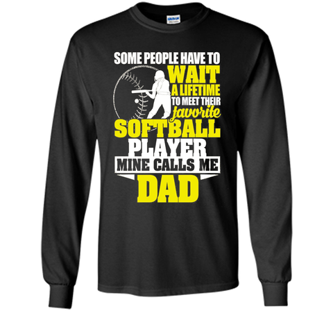 Softball Player Mine Calls Me Dad Shirt Fathers Day Gifts