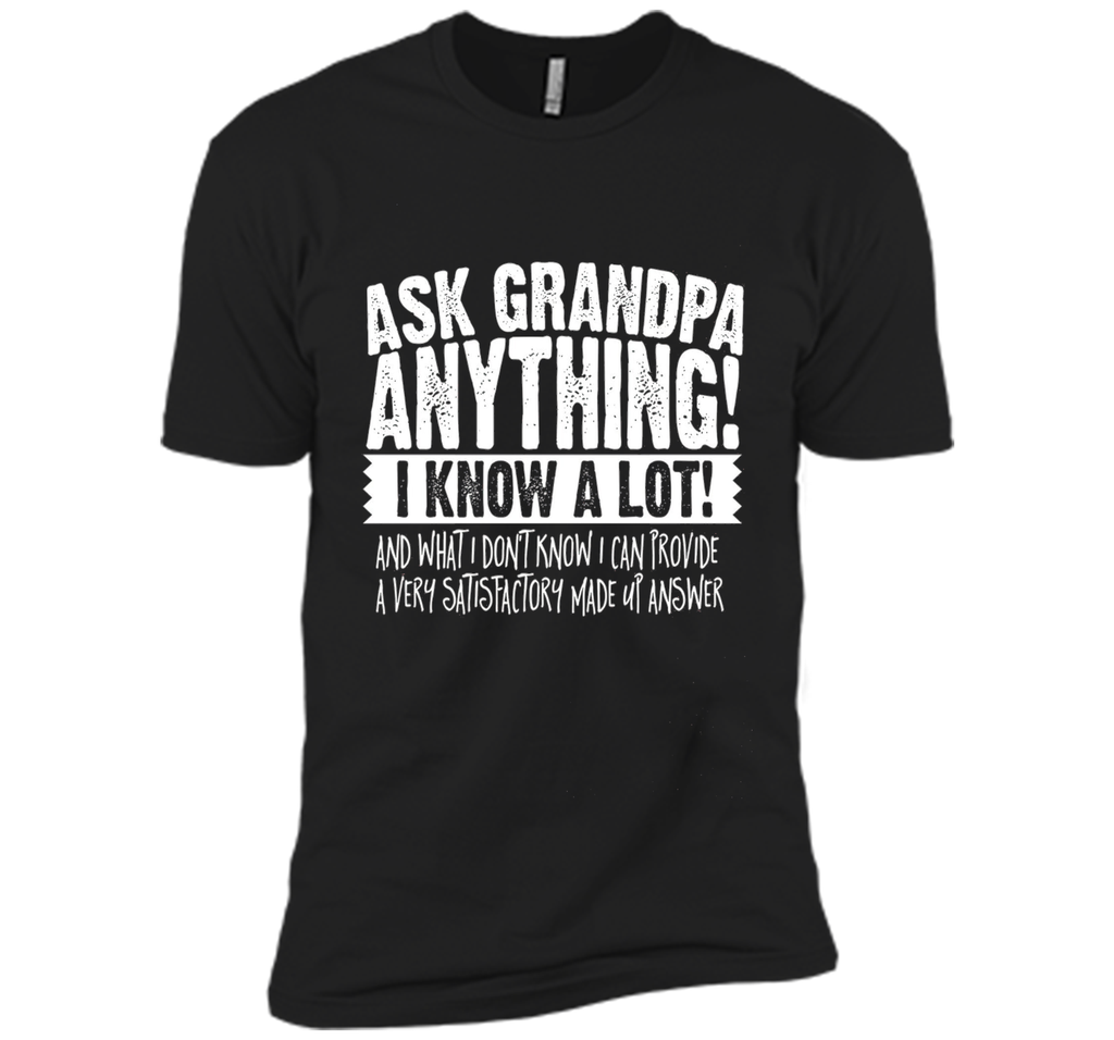 Men's Ask Grandpa Anything T-Shirt Funny Gift for Father's Day Tee