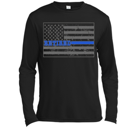 Retired Police Officer Shirt Thin Blue Line Flag Shirt