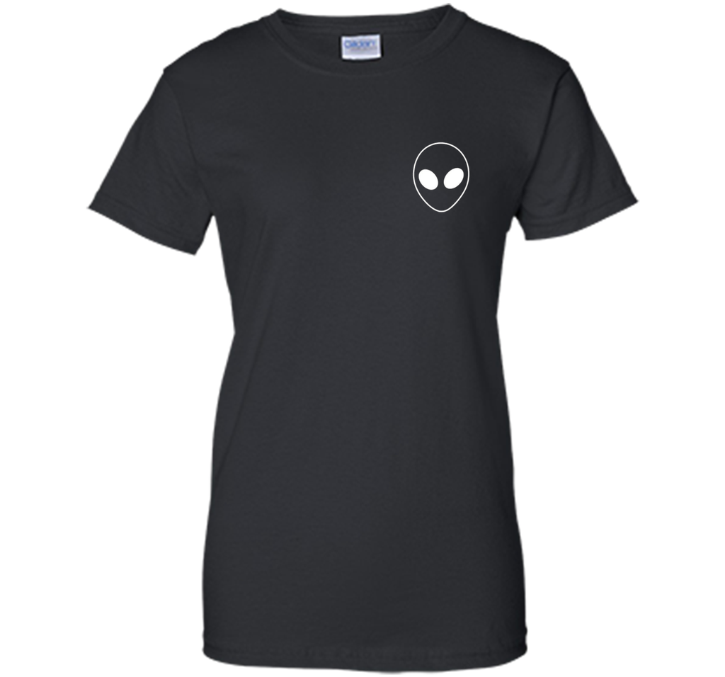 GENYOLO Black and White Alien T-Shirt. Alien Face Shirt