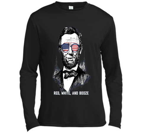 Red, White, and Booze - Lincoln Funny Independence Day Shirt