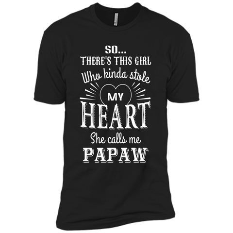 PAPAW & GRANDDAUGHTER, she stole my heart tshirt