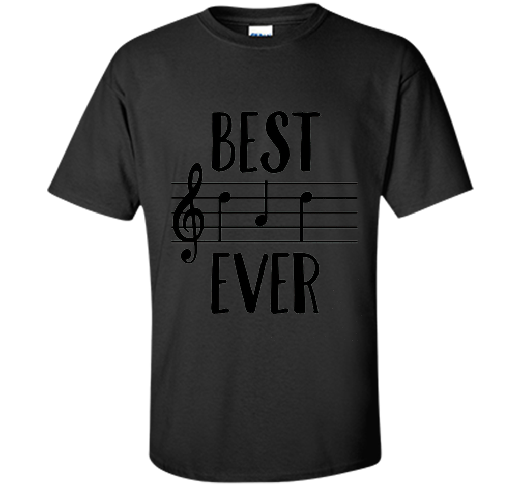 Mens Best Dad Ever T-Shirt Funny Music Note Father's Gift