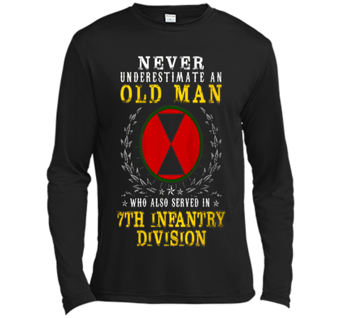 Never Underestimate A Man Serve In 7th Infantry Division Tee