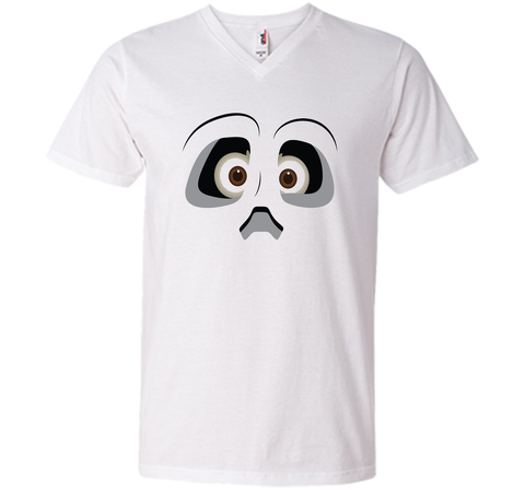 Halloween Ghost Face Funny T-Shirt Mens Printed V-Neck T