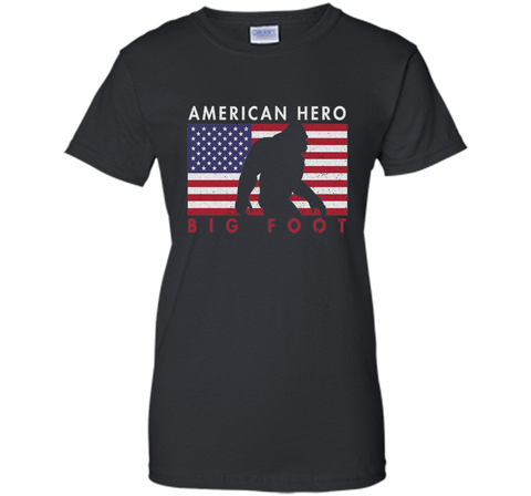 Distressed Style 4th of July American Sasquatch Tshirt