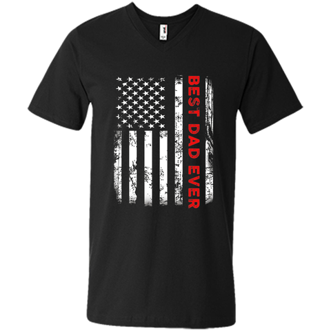 Men's Best Dad Ever American Flag Tshirt For Fathers Day