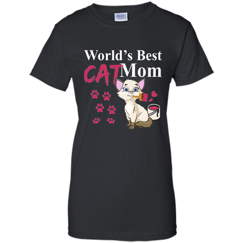 Worlds Best Cat Mom - Cat Lovers Mother's Day Gift Tee Shirt