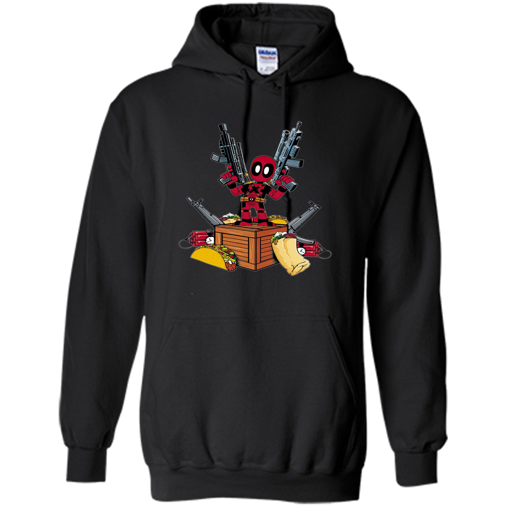 Marvel Deadpool Weapons and Food Graphic T-Shirt