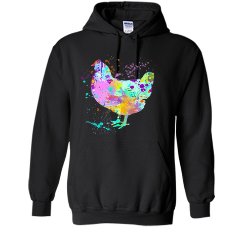 Chicken T-Shirt, Watercolor Splash Love Chickens Tee Shirt