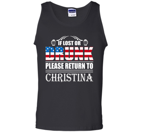 If Lost Or Drunk Please Return To Christina T-Shirt- Beer Sh