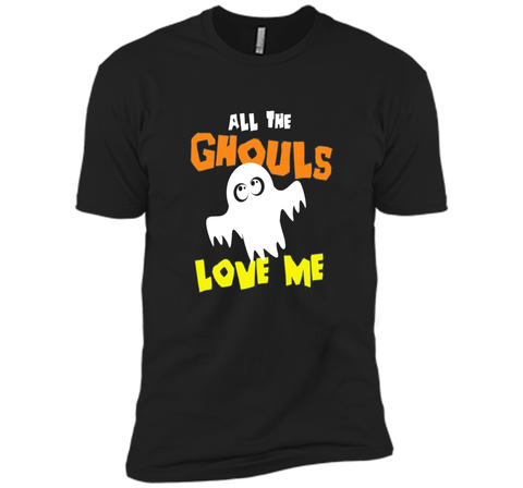 All the Ghouls Love Me Halloween Ghost T-Shirt Next Level Premium Short Sleeve Tee