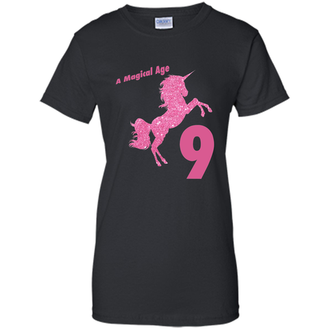 Kids 9th Birthday Unicorn Gift T-Shirt for 9 Year Old Girls