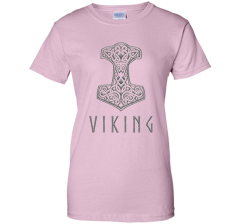 Thor's Hammer Mjolnir and Viking Silver T-Shirt