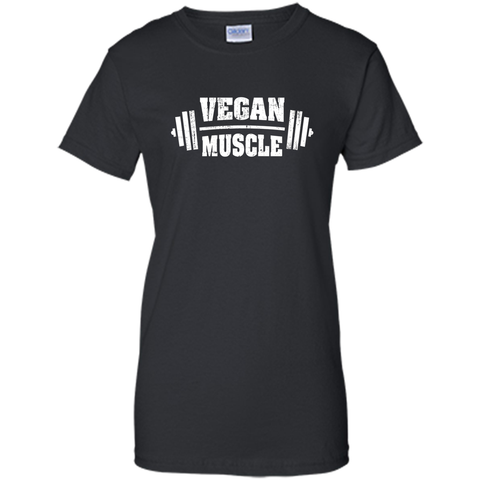 Vegan Muscle Weight Lifting Distressed T-Shirt