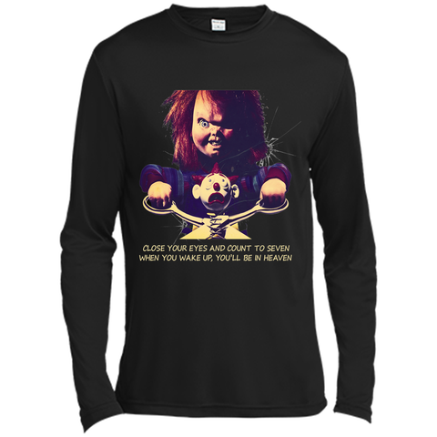 (2) close your eyes, you'll be in heaven, halloween day Long Sleeve Moisture Absorbing Shirt