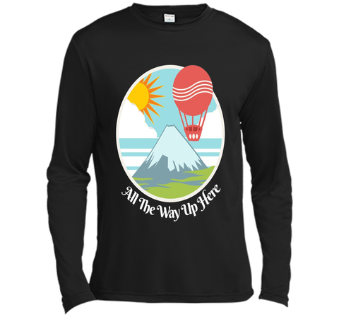 All The Way Up Here Hot Air Balloon Graphic Tee Shirt