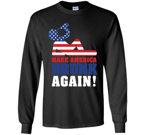 Make America Drunk Again T Shirt Funny 4th of July Shirt
