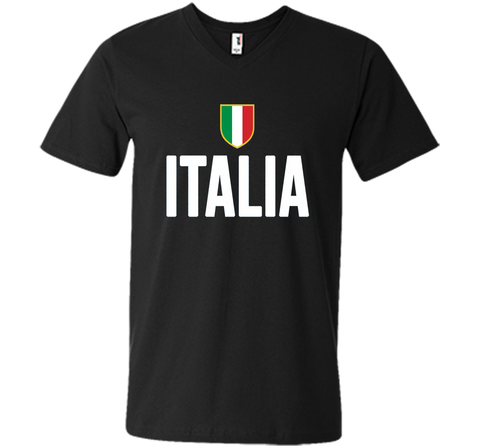ITALIA T-Shirt Italian Flag Italy Pride Patriotic Blue Tee
