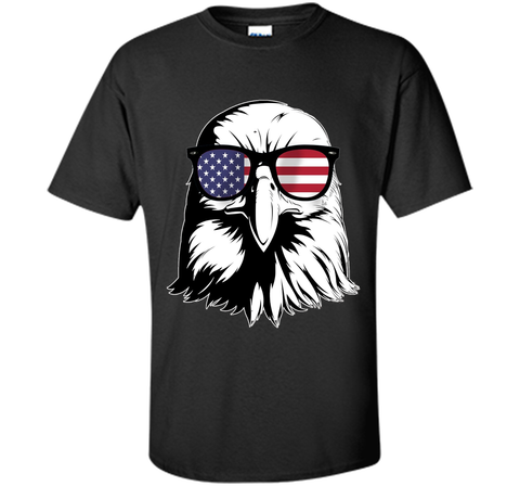 Bald Eagle T Shirt Patriotic Sunglass Shirt Red, White & Blu