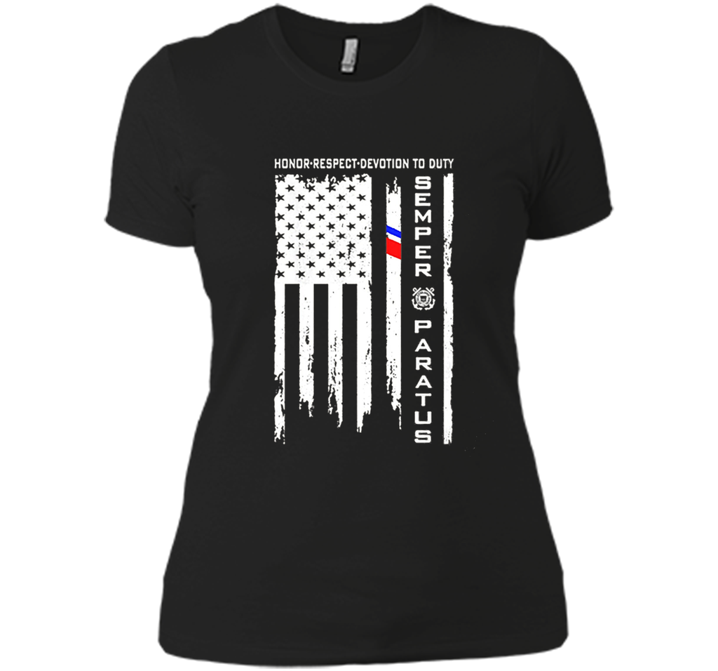 US Coast Guard American Flag - Semper Paratus Tshirt cool shirt