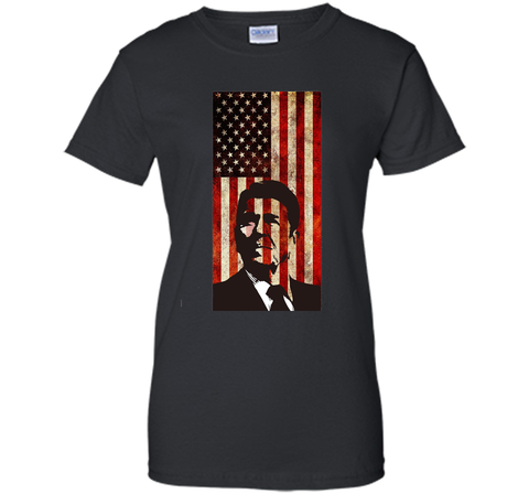 Ronald Reagan T-Shirt American Flag Patriotic Distressed Tee