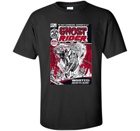 Marvel Ghost Rider Comic Book Cover Print Graphic HORROR T-Shirt shirt