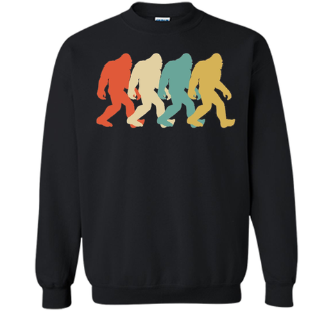 Bigfoot Silhouette Retro Pop Art Sasquatch Graphic T-Shirt