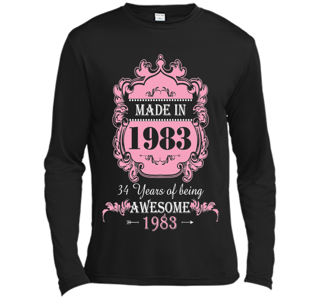 Made In 1983 T Shirt- 34 Years Old Shirt 34th Birthday Gift