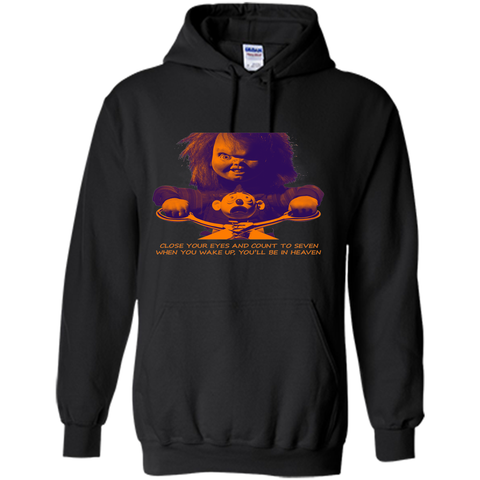 (1) close your eyes, you'll be in heaven, halloween day Pullover Hoodie 8 oz
