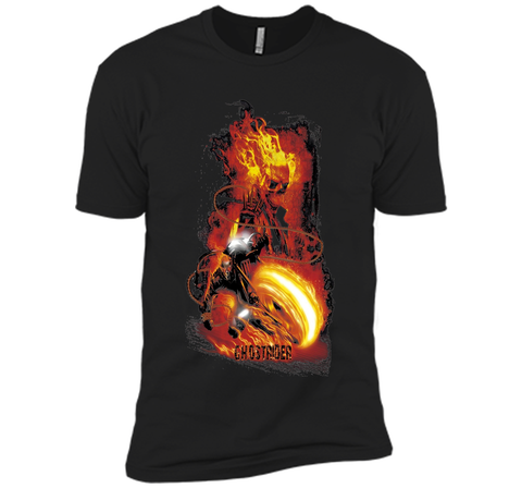 Marvel Ghost Rider Fire Fury Graphic T-Shirt Adult HORROR t-shirt