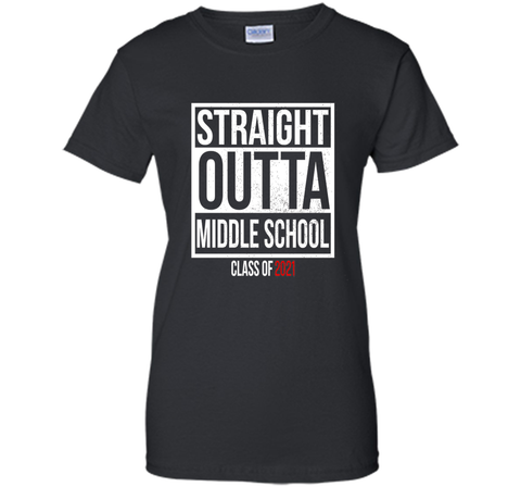 Straight Outta Middle School Graduation Gift T-Shirt