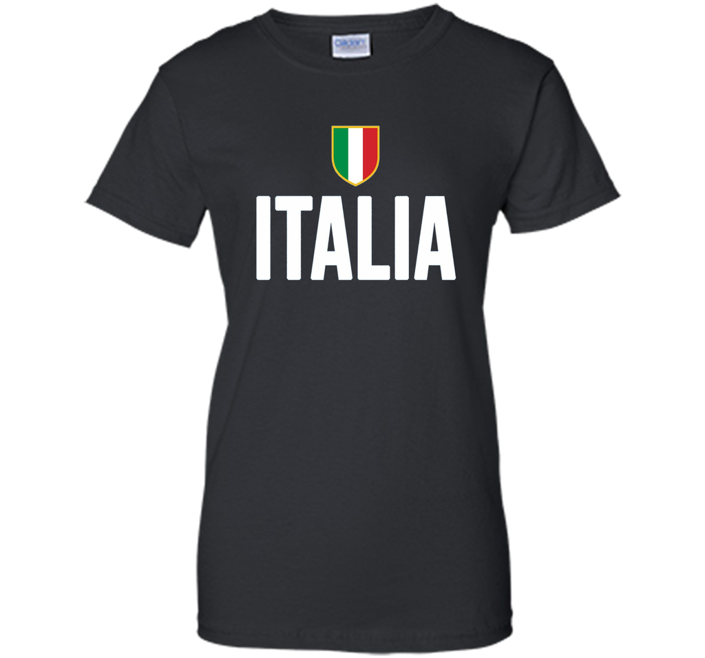 ITALIA T-Shirt Italian Flag Italy Pride Patriotic Blue Tee