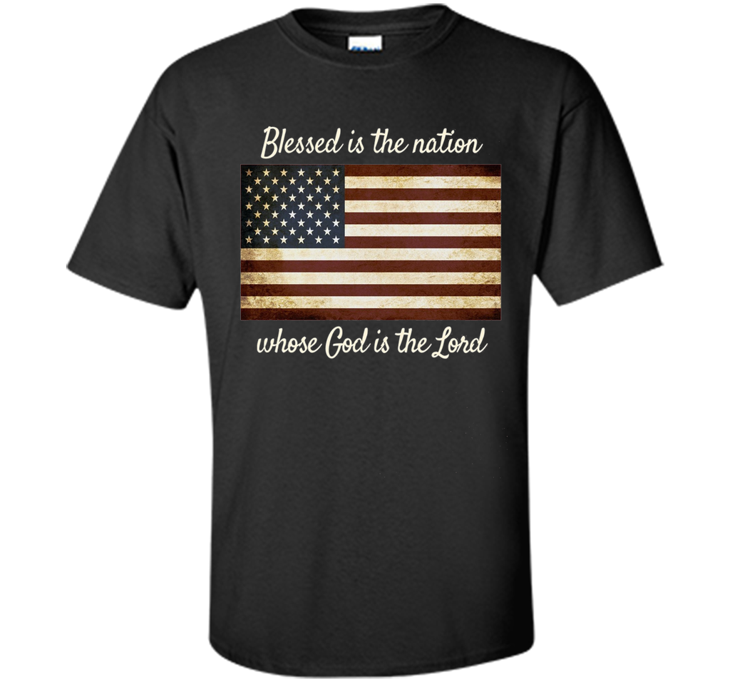 American Flag Blessed The Nation Christian Patriotic Shirt